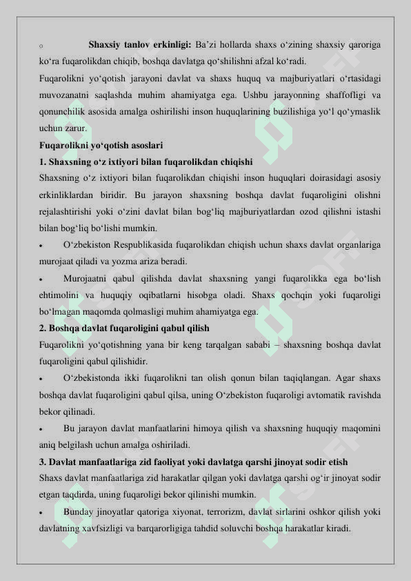 Fuqarolikni yo’qotish asoslari hamda tartibi 25 3
