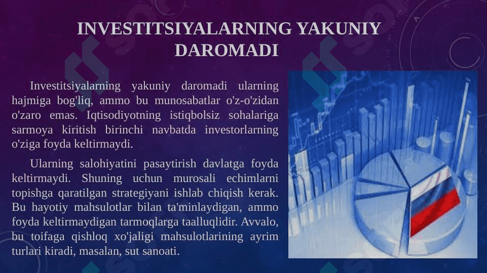 Rossiya Federatsiyasi va o’zbekiston respublikasi investitsion siyosati 7