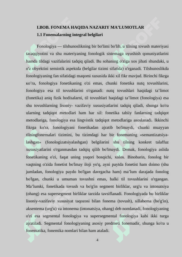 Fonema. Fonologik oppozitsiya va korrelyatsiya 4