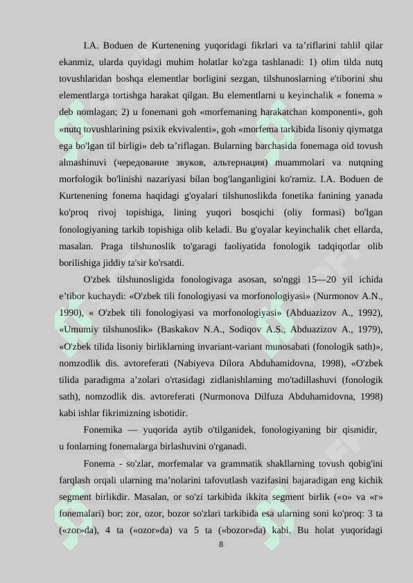 Fonema. Fonologik oppozitsiya va korrelyatsiya 8