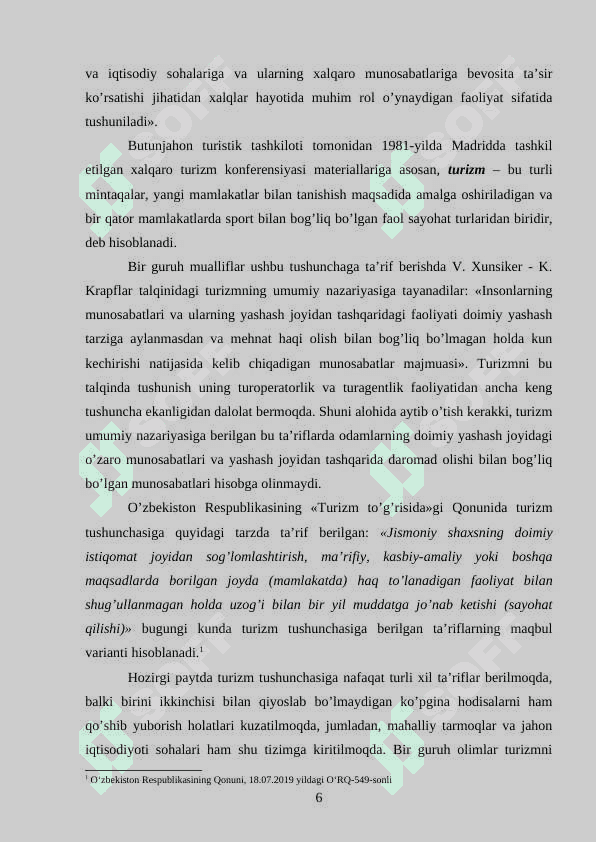 Xalqaro turizm bozoridagi tendensiyalar va O’zbekistonning o'rni 6