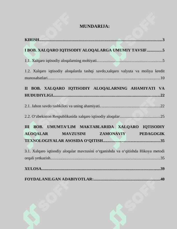 Xalqaro iqtisodiy aloqalar 2