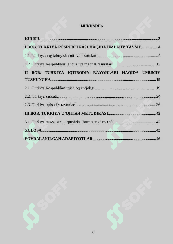 Turkiya Respublikasi geografiyasi 2
