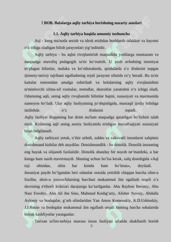 O‘qish va aqliy faoliyat 5