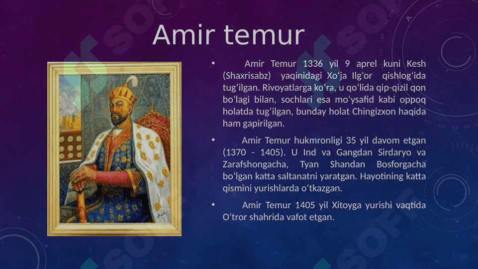 AMIR TEMUR VA USMONLILAR URUSHI  HAQIDA 2