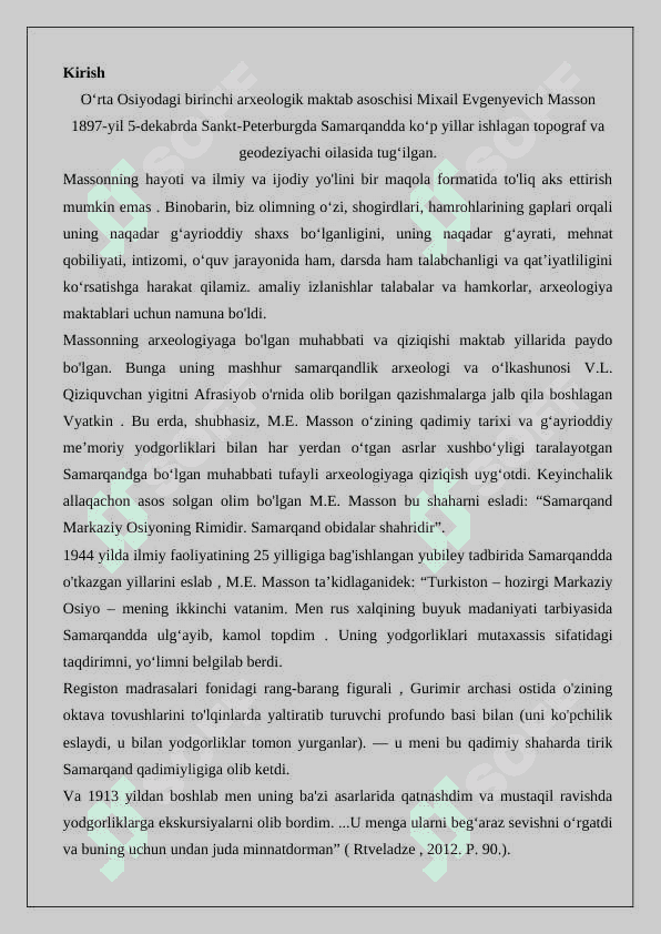 M.Е.Mаssоnning tаriх fаnining rivоjlаnishigа qo‘shgаn hissаsi  24 2