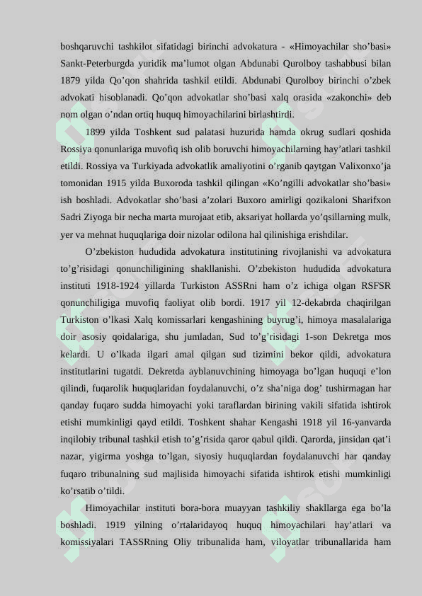O’zbekiston Respublikasida advokatlik faoliyatining tashkiliy-huquqiy asoslari 24 3