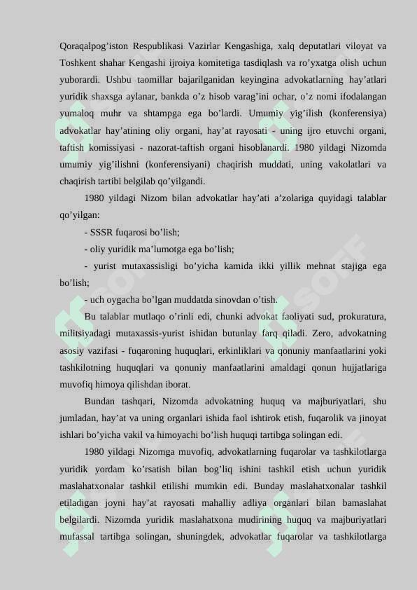 O’zbekiston Respublikasida advokatlik faoliyatining tashkiliy-huquqiy asoslari 24 7
