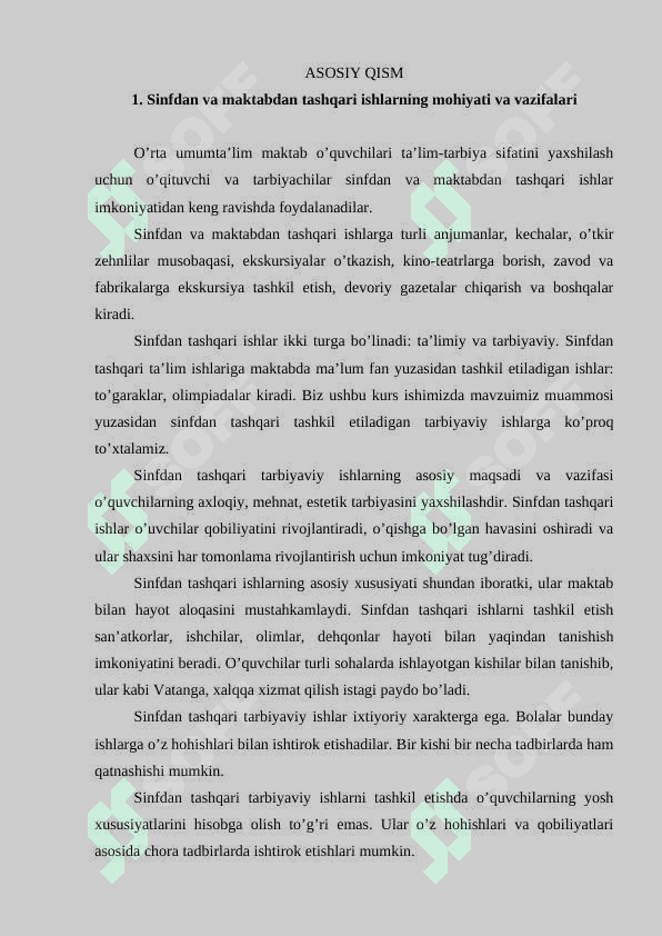 O’quvchilar bilan sinfdan va maktabdan tashqari tarbiyaviy ishlar 5
