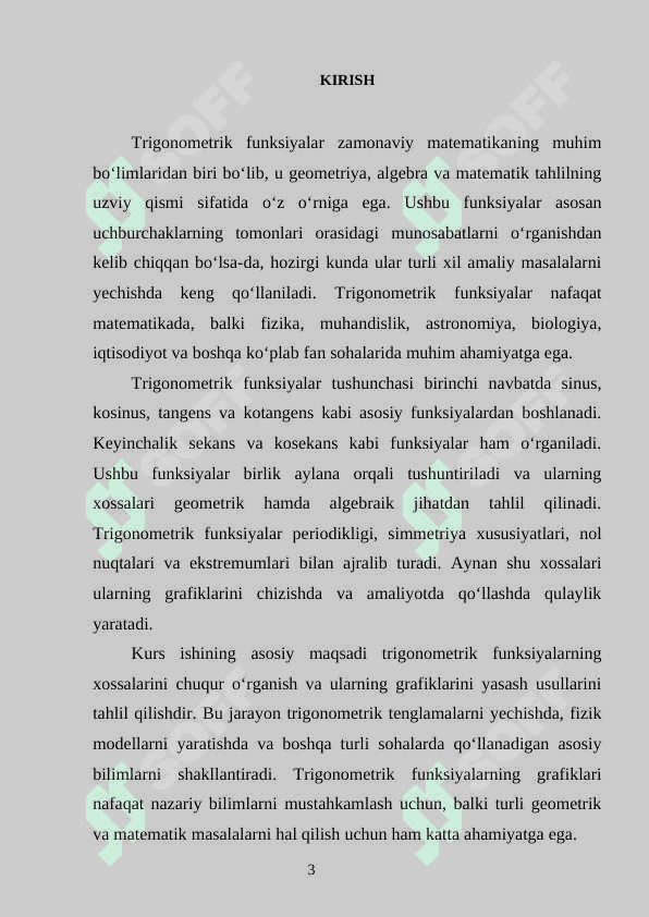 Trigonometrik funksiyalarning xossalari va grafiklarini yasash 3