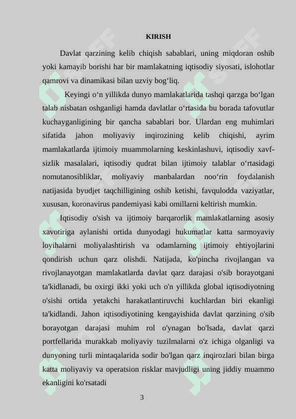 Davlat qarzining sabablari, oqibatlari va tartibga solish usullari 3