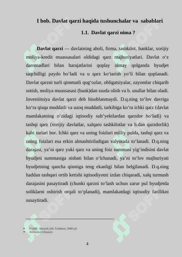 Davlat qarzining sabablari, oqibatlari va tartibga solish usullari 4