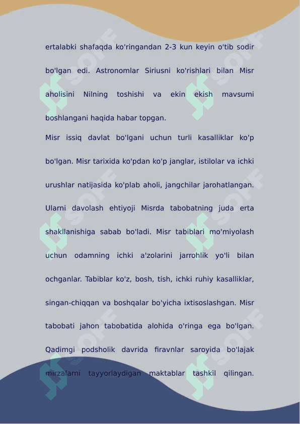 TARIX FANINI O’RGANISHDA QADIMGI MISR ILM-FANINING O’RNI 4