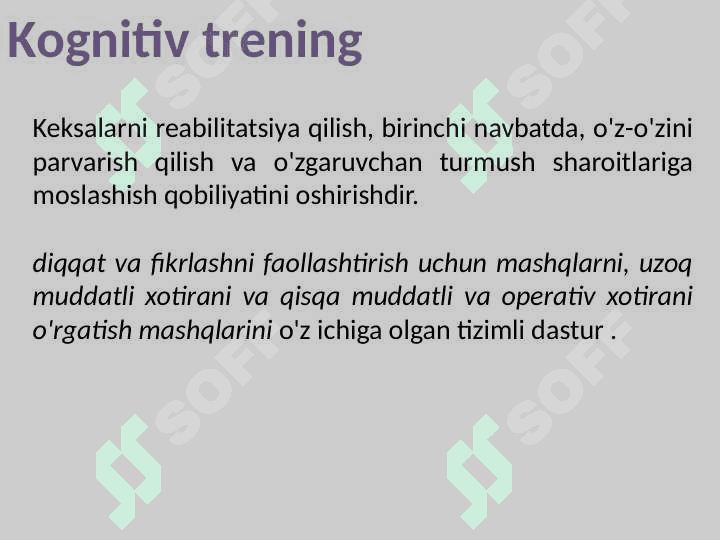 Kognitiv ko'nikmalarni oshirish treninglar o'tkazish 3