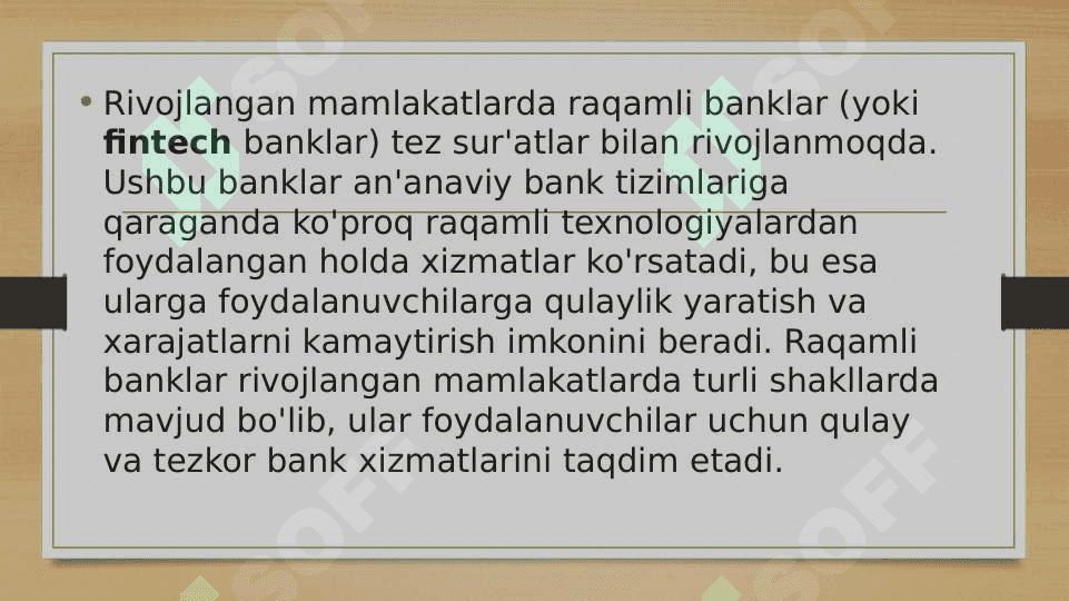 Rivojlangan mamlakatlarda raqamli banklar 3