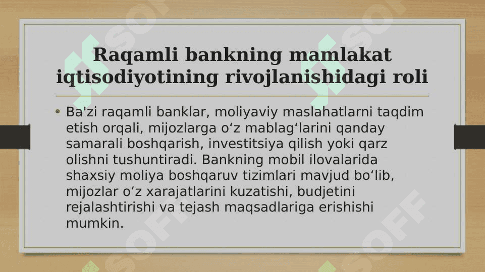 Raqamli bank operatsiyalari 6