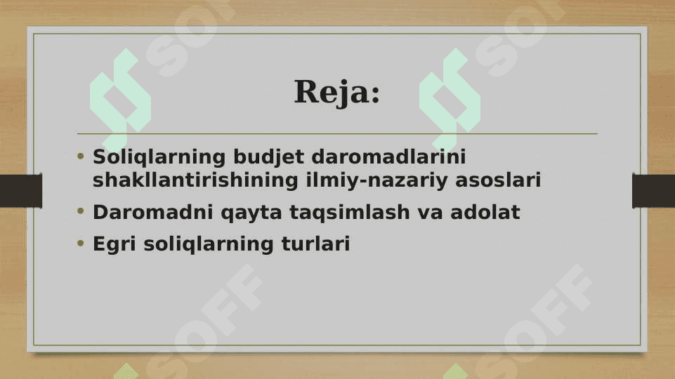 Egri soliqlarning byudjet daromadlarini shakllantirishdagi ahamiyati 2