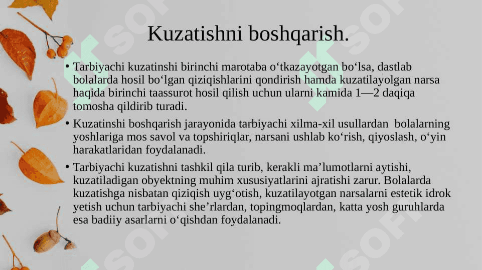 Kichik va o’rta guruhda tabiatni kuzatish ishlarini tashkil etish mazmuni 5