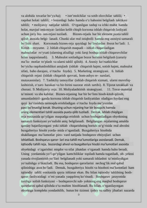 Loyihani amalga oshiruvchi firmaning moliyaviy tahlili va moliyaviy hisobi 3