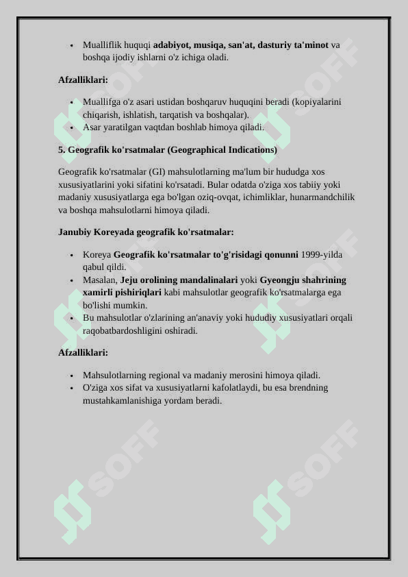 Janubiy Koreya Intelektual huquqi referat 7