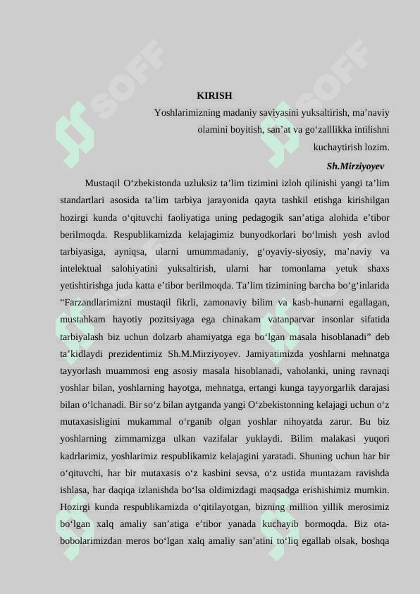 “Quroqchilik san’ati asosida o‘quvchilarning kreativ qobiliyatlarini rivojlantirish metodikasi 2