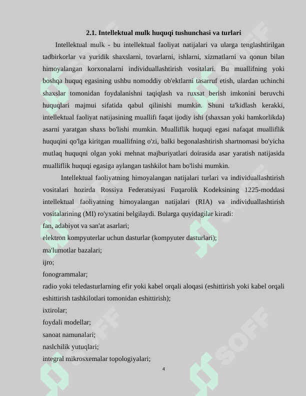 Rossiya federatsiyasida intellektual mulk huquqi 4