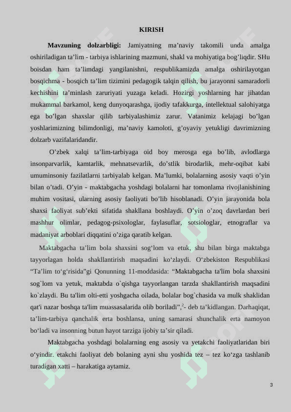 Maktabgacha tarbiya yoshidagi bolalarda xotirani rivojlanishida syujetli-rolli o‘yinlarning ta’siri 3