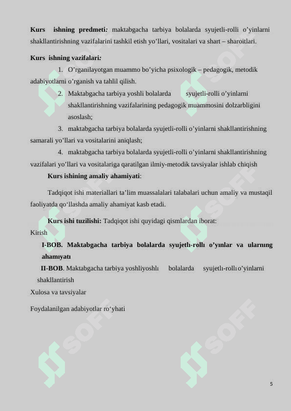 Maktabgacha tarbiya yoshidagi bolalarda xotirani rivojlanishida syujetli-rolli o‘yinlarning ta’siri 5