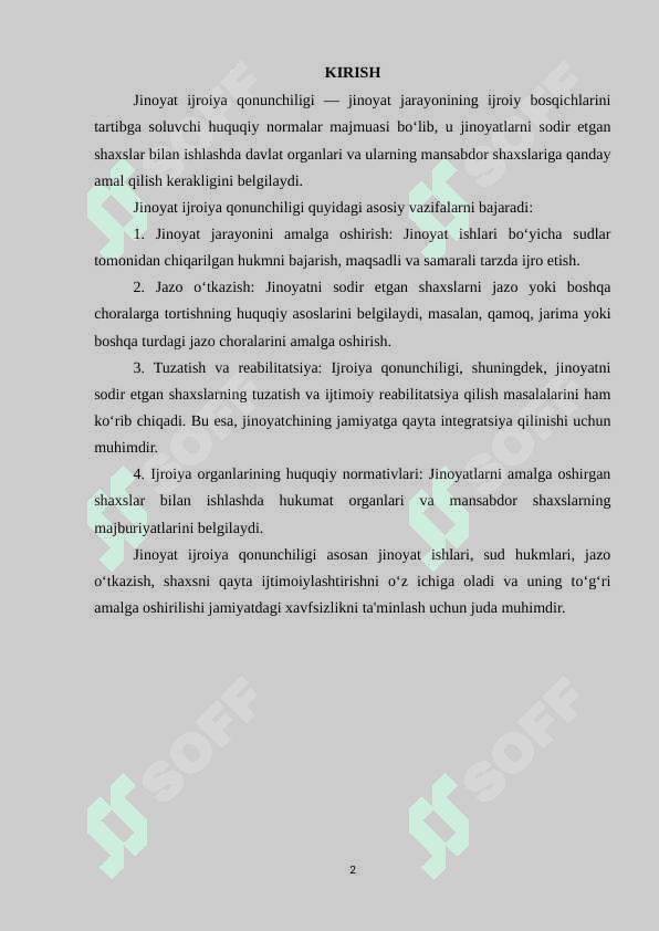 O`zbekiston Jinoyat ijroiya huquqining Buyuk Britaniya jinoyat ijroiya huquqi bilan farqi 2