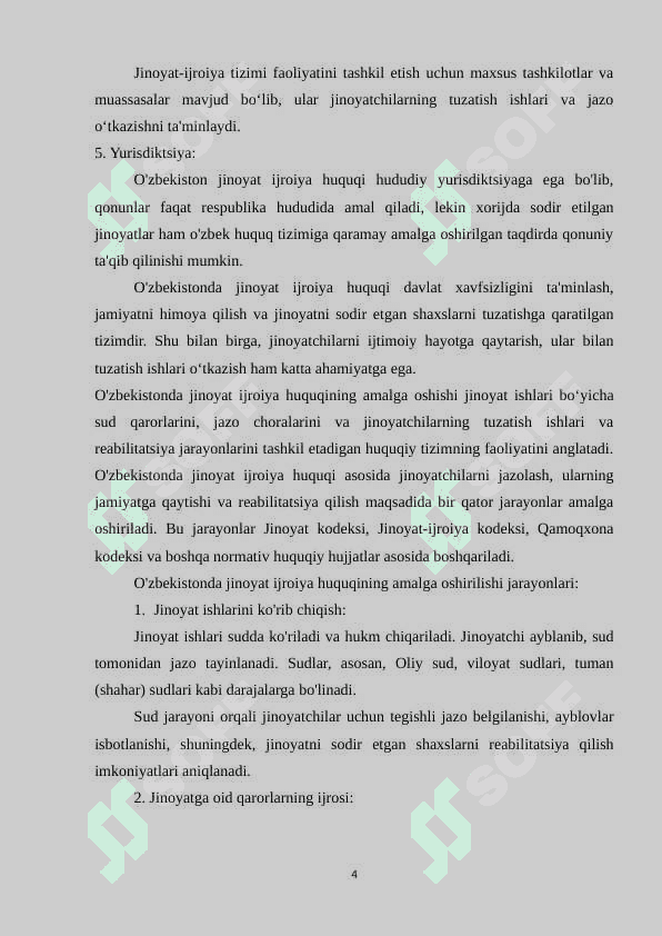 O`zbekiston Jinoyat ijroiya huquqining Buyuk Britaniya jinoyat ijroiya huquqi bilan farqi 4