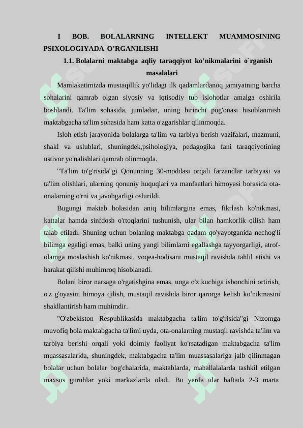 Maktabga psixologik tayyorgarlik muammosi 3