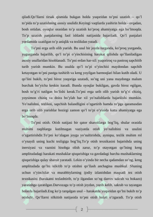 QO’L TO’PI O’YIN TEXNIKASI VA TAKTIKASINING UMUMIY ASOSLARI. 6