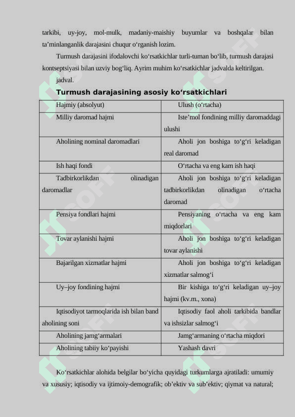 Aholi moddiy ne'matlari va xizmatlarini iste'mol qilish  ko'rsatgichlari 3