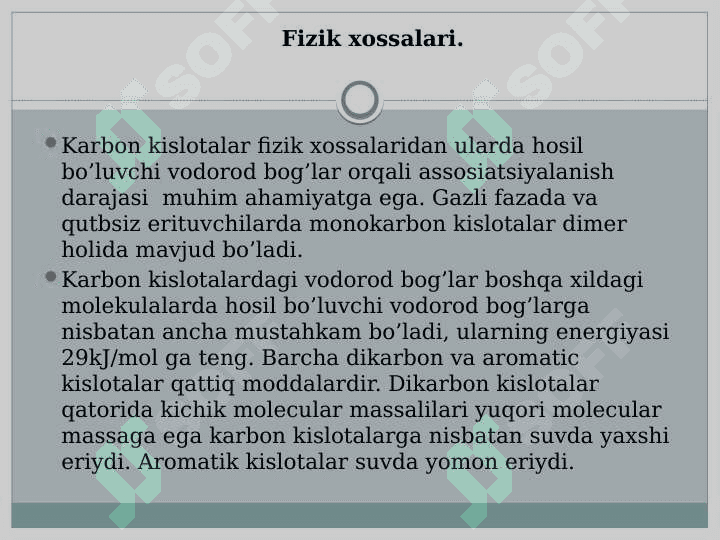 KARBON KISLOTALAR VA ULARNING XOSILALARI 5