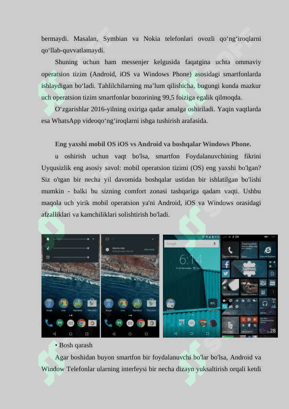 BLACKBERRY OS MOBIL OPERATSION TIZIMI. IOS MOBIL OPERATSION TIZIMI 3