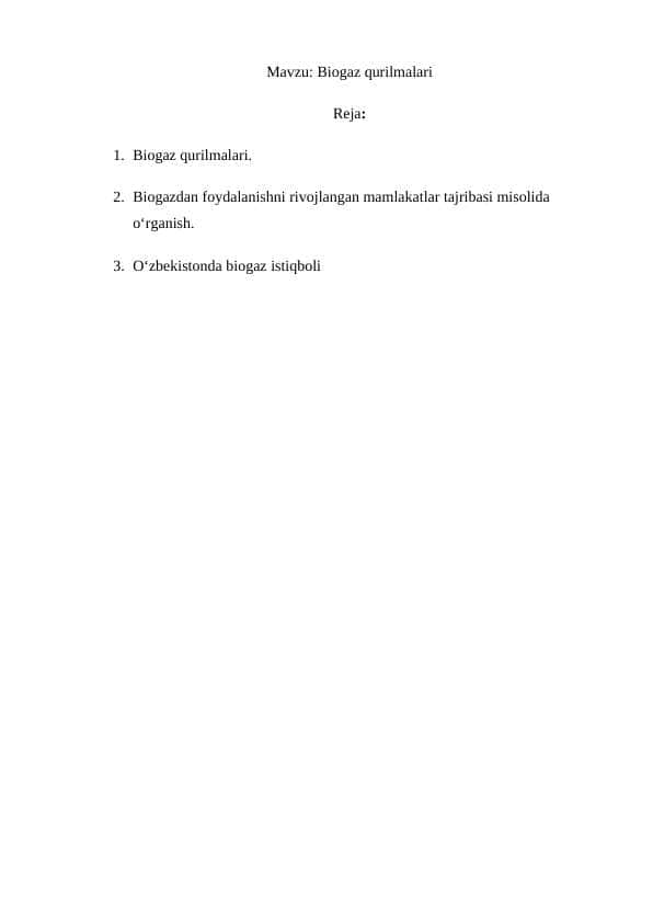 Biogaz qurilmalari 1