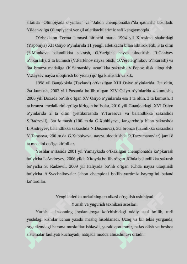 YENGIL ATLETIKA DARSLARIDA O'RGATISH METODLARI 6