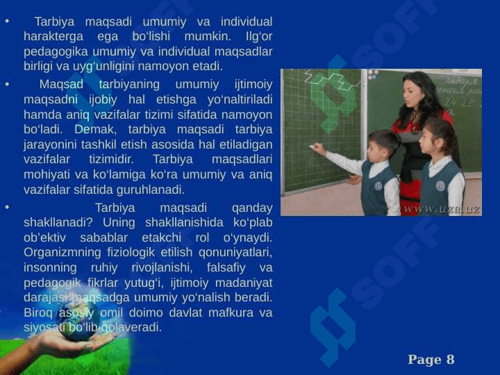 Tarbiya  maqsadi va vazifalari 8