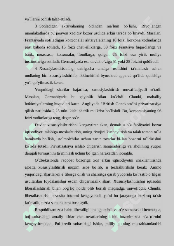 Davlat mulkini xususiylashtirish 7