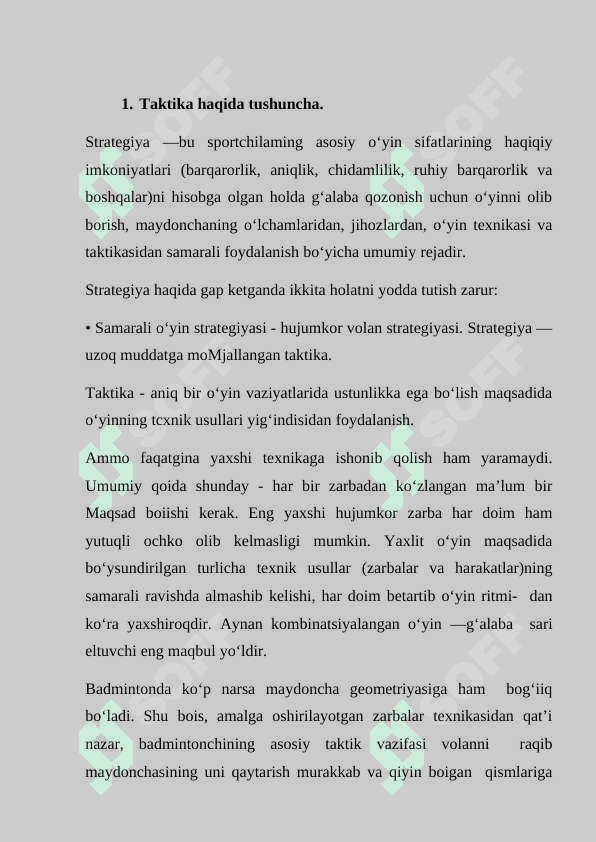 Sport o‘yinlarining (qo‘l to‘pi) taktik harakatlarini takomillashtirish. 2