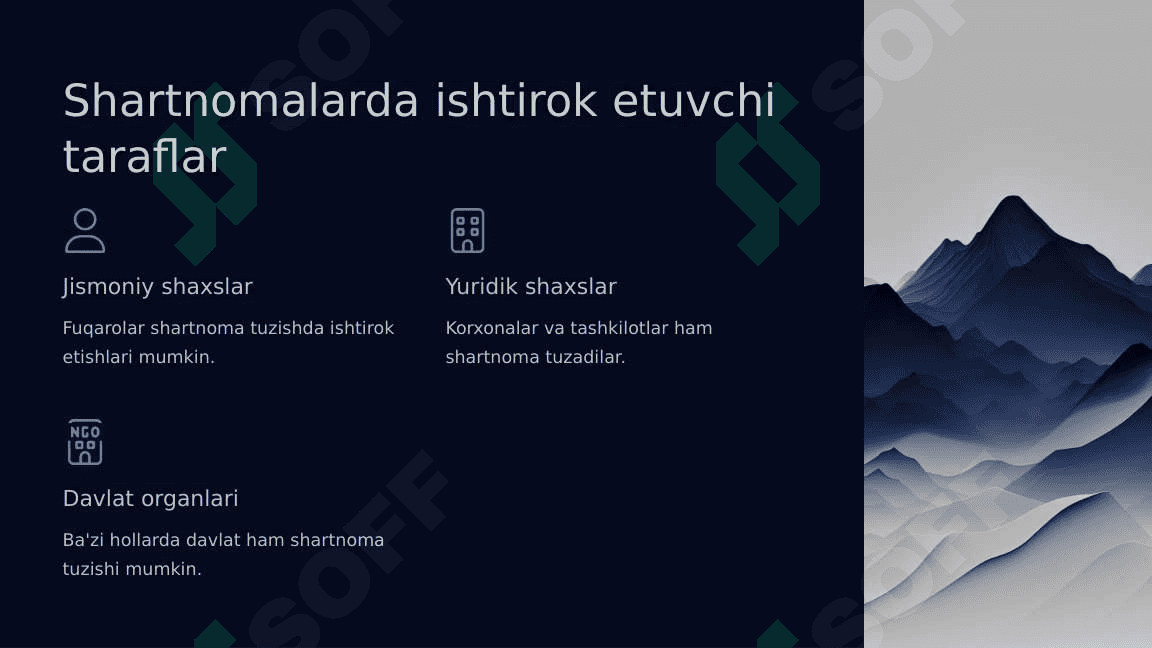Shartnomalar to'g'risida umumiy tushunchalar 6