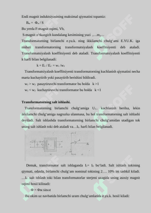 TRANSFORMATORLARNING TUZILISHI  VA ISHLASHINI  O’RGANISH 4