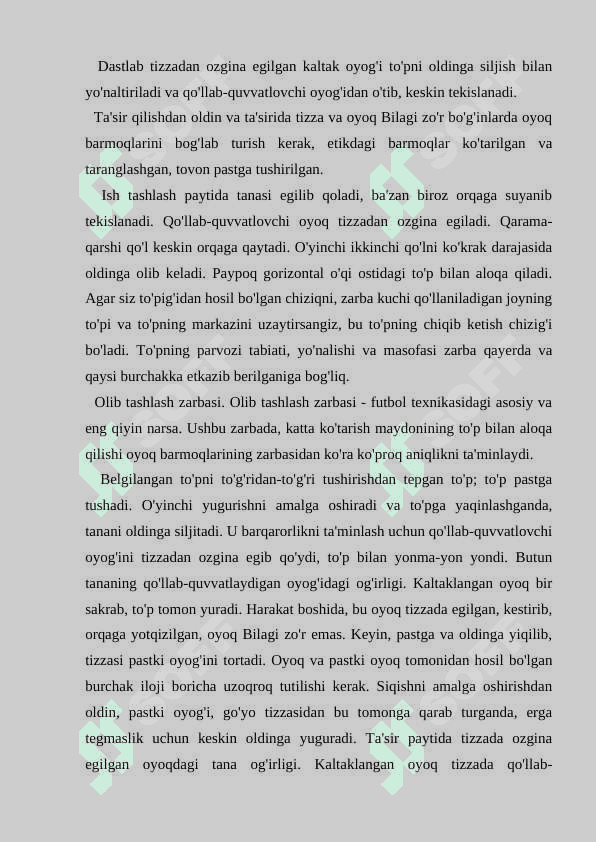 Futbol o‘yinida harakatlanish texnikasini o‘rgatishni takomillashtirish va mahoratini oshirish. 4