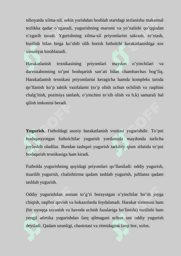 Futbol o‘yin texnikasi va taktikasini o‘rgatishni takomillashtirish va mahoratini oshirish. 3