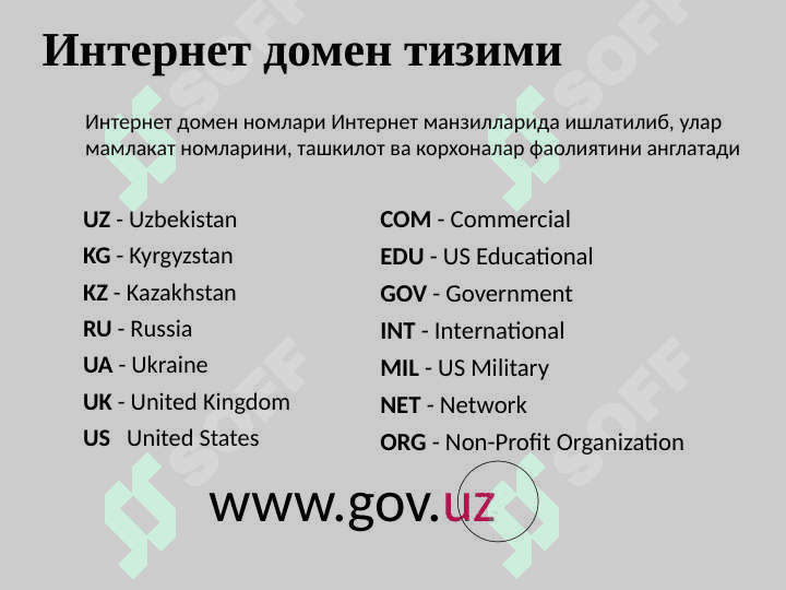 мавзу.ИНТЕРНЕТ ТЕХНОЛОГИЯЛАРИ. ИНТЕРНЕТ ХИЗМАТЛАРИ БИЛАН ИШЛАШ 6