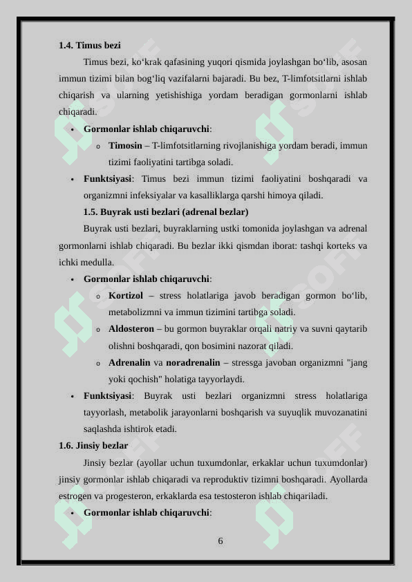 ichki sekretsiya bezlarining ahamiyati 6