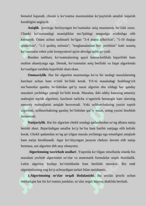 ALGORITMLАRNING TURLARIGA OID MISSOLLAR 3