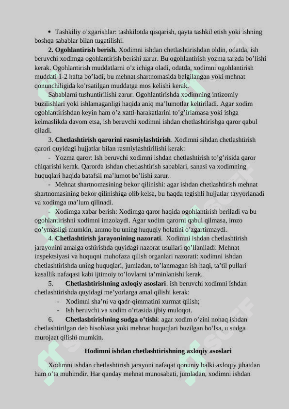 Hodimni ishdan chetlashtirish davrida ish haqini hisoblash 4