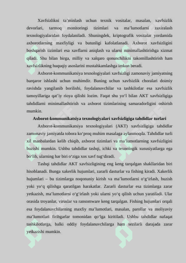 Axborot-kommunikatsiya texnologiyalari xavfsizligiga bo‘ladigan tahdidlar 4