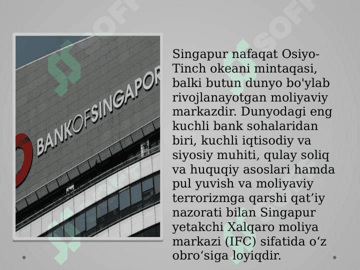 SINGAPUR DAVLATINI BANK TIZIMI 3